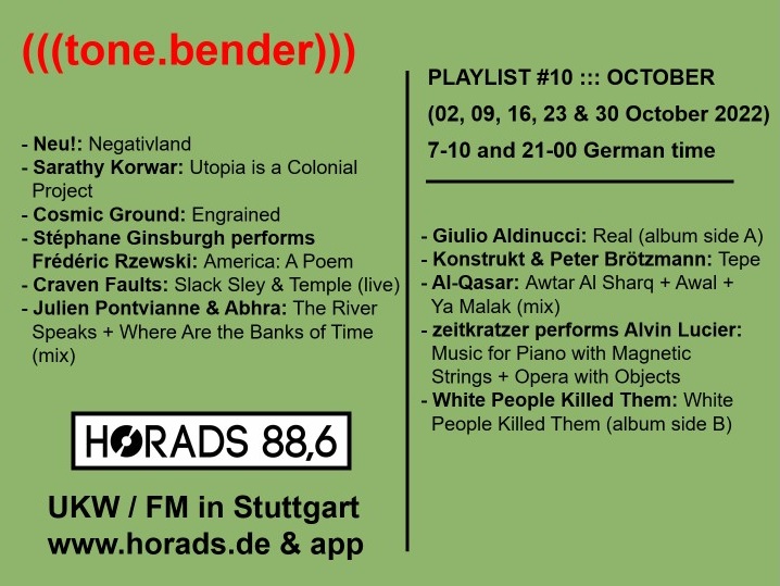 (((tone.bender))) im Oktober