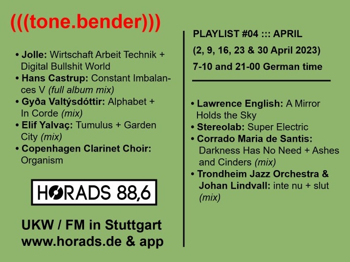 Playlist im April (((tone.bender)))