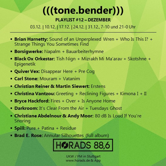 (((tone.bender))) im Dezember 2023