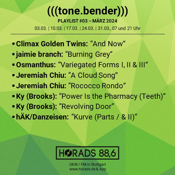 (((TONE.BENDER))) IM März 2024